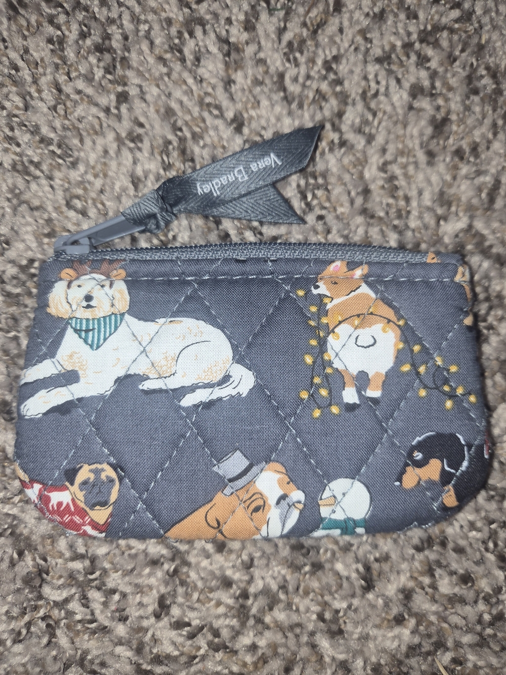 NWOT Vera Bradley Christmas Dogs Card Case